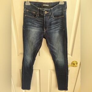 Express Dark Blue Skinny Jeans